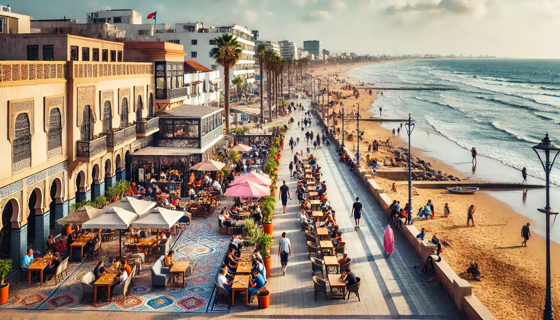 Corniche Ain Diab promenade in Casablanca