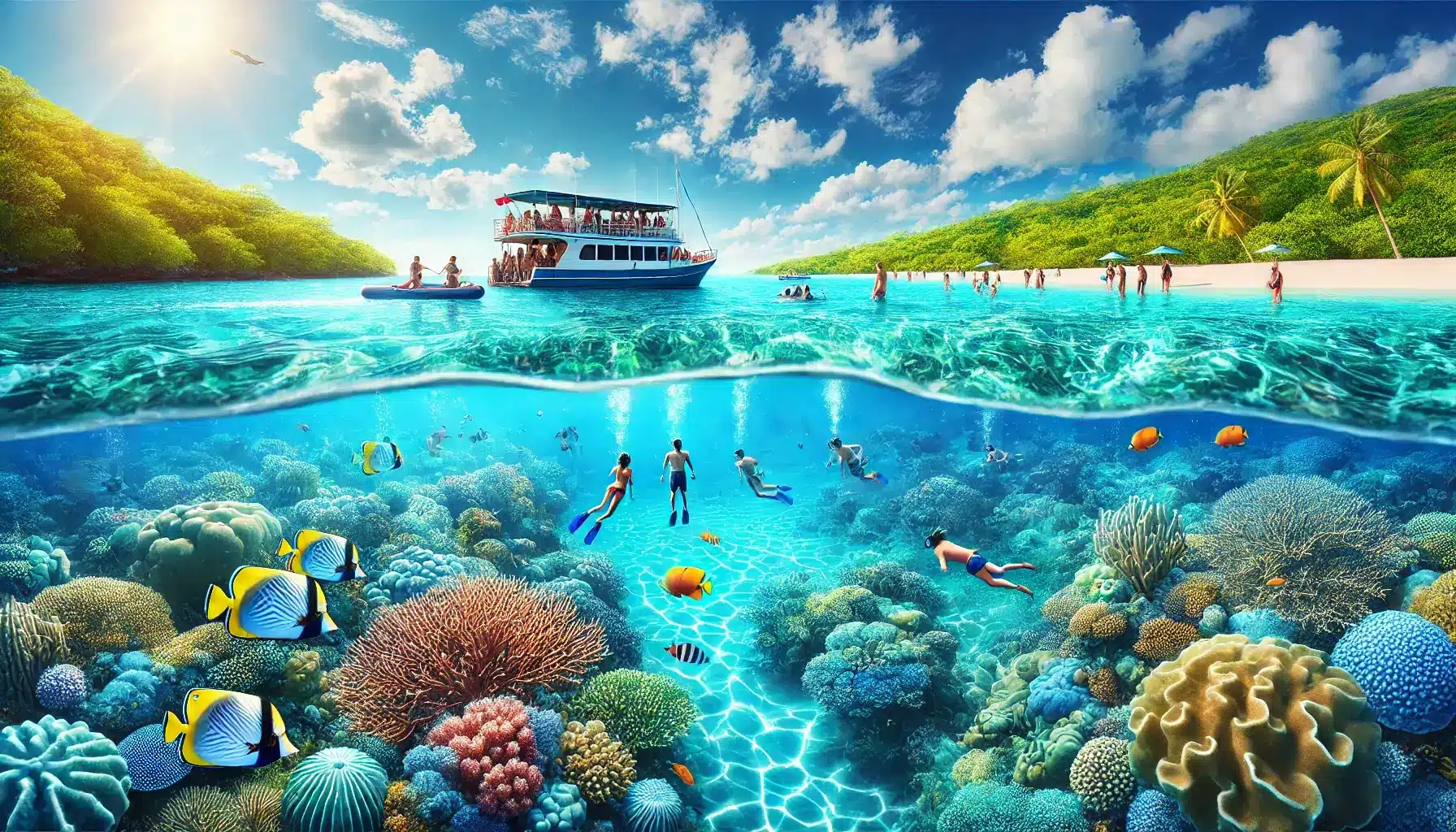  HD image of one of Oceania’s most popular tourist destinations, showcasing the iconic Great Barrier Reef in Australia