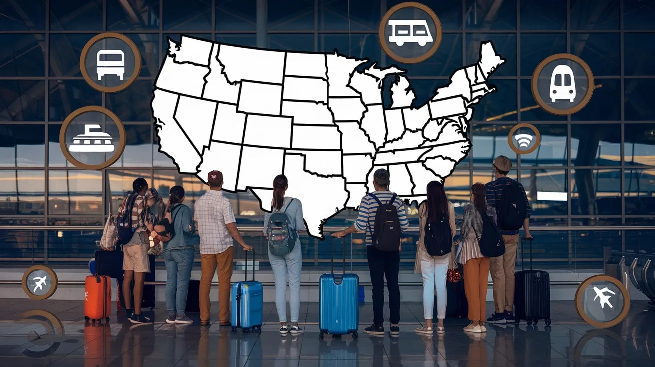 Getting There and Around- people around Us Map 