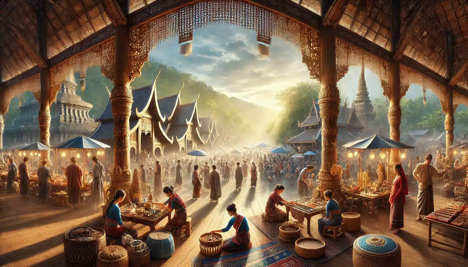 image illustrating rich cultural experiences with photorealistic detail. The scene captures people engaging 