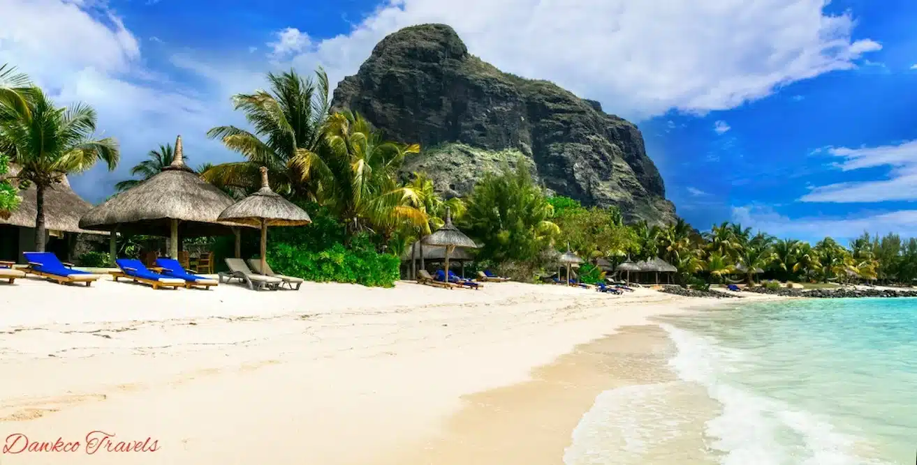 most beautiful tropical beaches - Le Morne in Mauritius